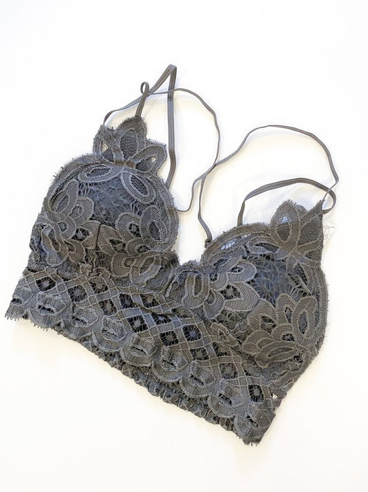 breanna bralette in dark grey