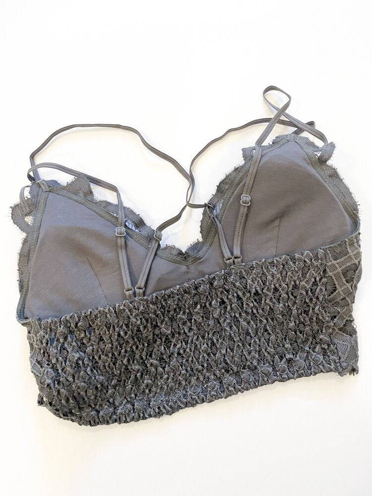 breanna bralette in dark grey