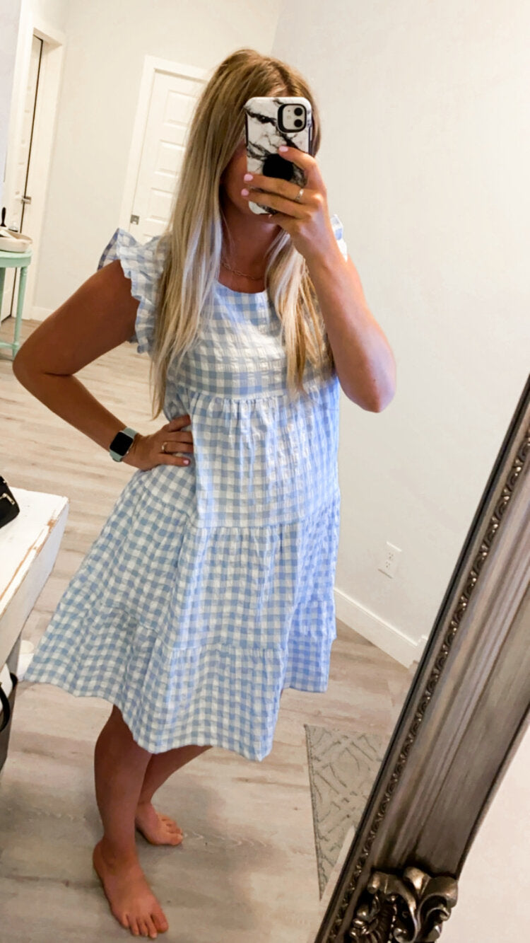 gingham love dress