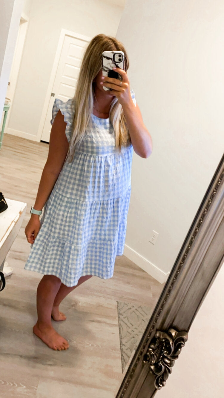 gingham love dress