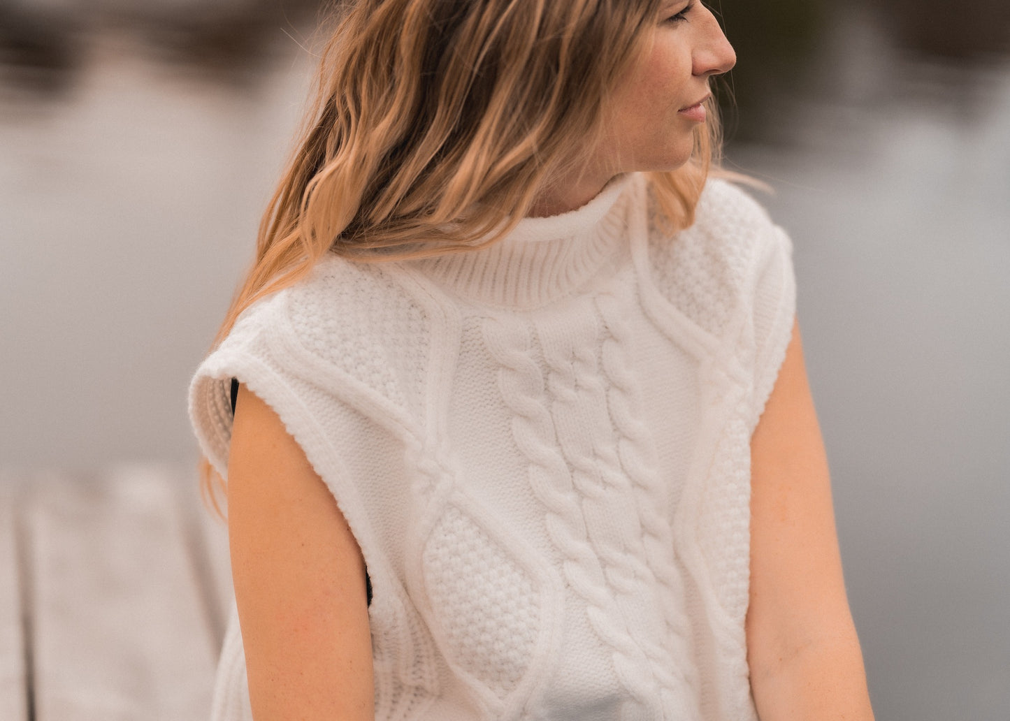 cable knit vest